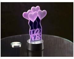 Motif 3D pour socle lumineux LS-7 3D - Love Motif 3D pour socle lumineux