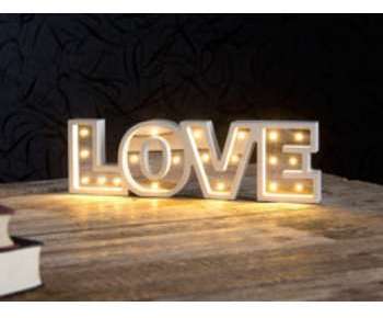 3 miroirs décoratifs lumineux sans fil LOVE avec fonction 3 miroirs décoratifs lumineux