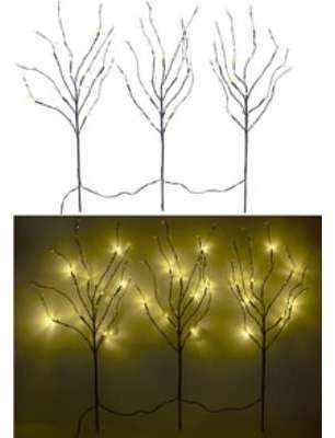 3 branches décoratives lumineuses 24 LED 3 branches décoratives lumineuses