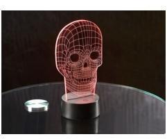 Motif 3D pour socle lumineux LS-7 3D - Crâne Motif 3D pour socle lumineux