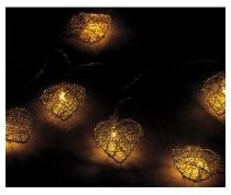 Guirlande lumineuse c urs dorés Guirlande lumineuse c urs
