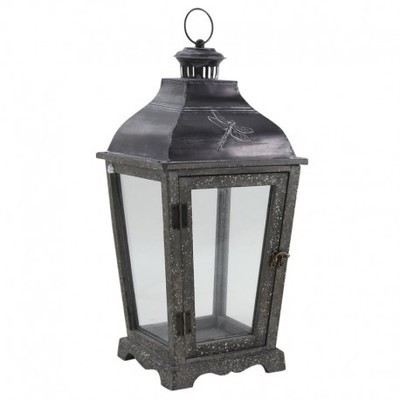 Lanternes En Bois Et Verre Motif Libellule - Aubry