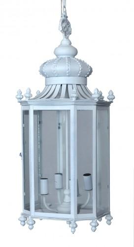 Lanterne Fer Forgé Couronne Blanche