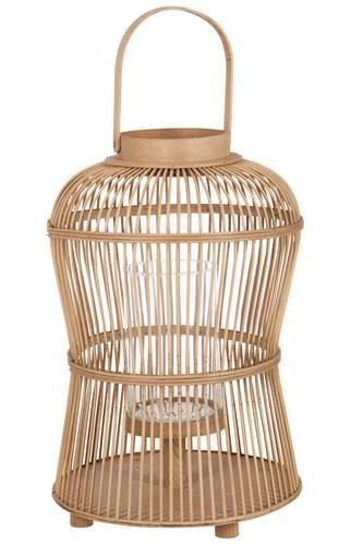 Lanterne cage en bambou et anse bambou