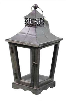 LANTERNE BOIS 22x22x43 5cm LANTERNE BOIS 22x22x43 5cm