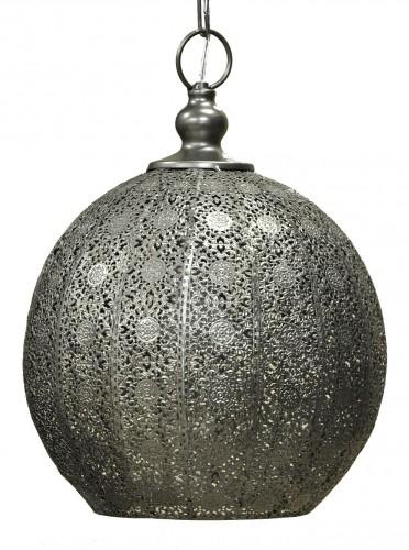 Suspension Boule Fer Forgé Argenté