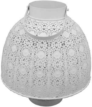 Lanterne Exotique Rosacée blanche d39xh42cm Lanterne Exotique Rosacée
