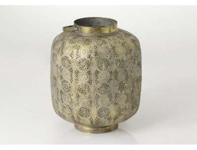 Lanterne boule en métal ajouré orientale H 55 cm Lanterne boule en métal ajouré