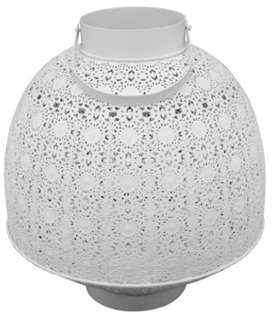 Lanterne Rosacée métal blanche d47 5xh50 cm Lanterne Rosacée métal blanche