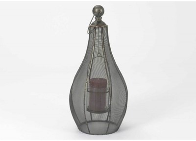 Lanterne orientale en métal noir 80 cm Lanterne orientale en métal