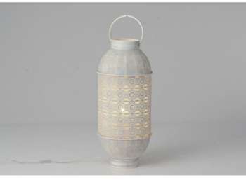 Lanterne oriental métal blanche Anya Lanterne oriental métal blanche
