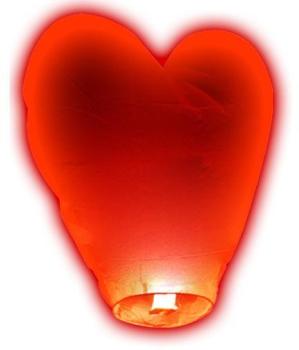 LANTERNE VOLANTE COEUR ROUGE LANTERNE VOLANTE COEUR ROUGE