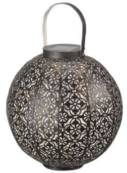 Lanterne extérieure solaire led ronde en métal diamètre Lanterne extérieure solaire
