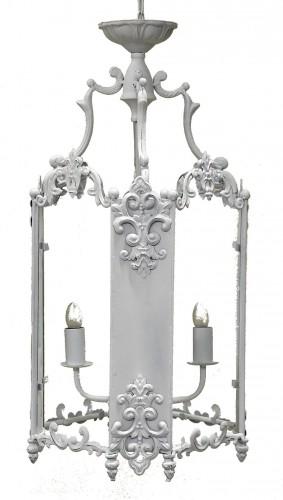 Lanterne Fer Forgé Blanche