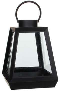 Lanterne en métal noir h40 5cm Lanterne en métal noir h40