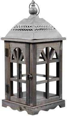 LANTERNE BOIS 20x20x46cm LANTERNE BOIS 20x20x46cm
