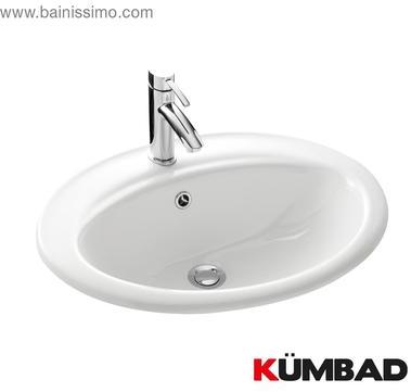 Vasque à encastrer ovale KAOU en céramique Cuisiss