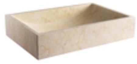 SOLDES Vasque à poser en pierre naturelle beige re
