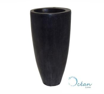Vasque de salle de bains Totem sur pied noire en t