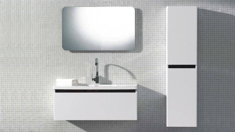 Meuble de salle de bain simple vasque 110 cm Calyp