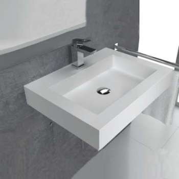 Lavabo suspendu en solid surface 60 cm - Bristol