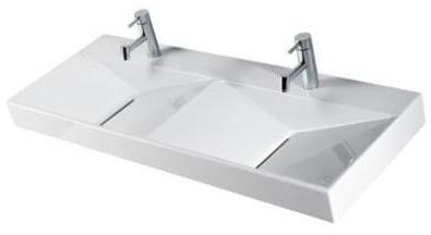 SANINDUSA Lavabo suspendu double vasque 120x45cm F
