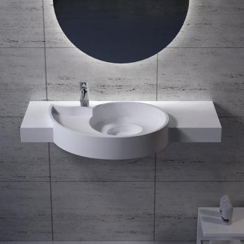 Plan vasque solid surface spirale Réf SDPW43 Plan vasque solid surface