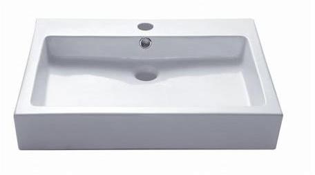 Vasque à poser rectangulaire 56 cm en céramique mo