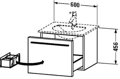 Duravit X-Large Meuble sous lavabo suspendu 600 x