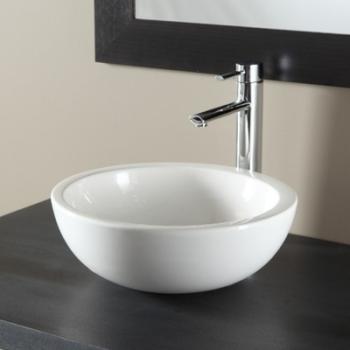 SOLDES Vasque à poser bol design blanche Blanc PLA