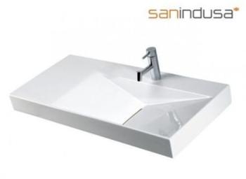 SANINDUSA Lavabo suspendu céramique 80 ou 100cm FL