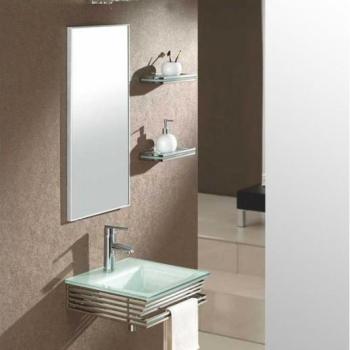 Meuble salle de bain verre Borah Meuble salle de bain verre