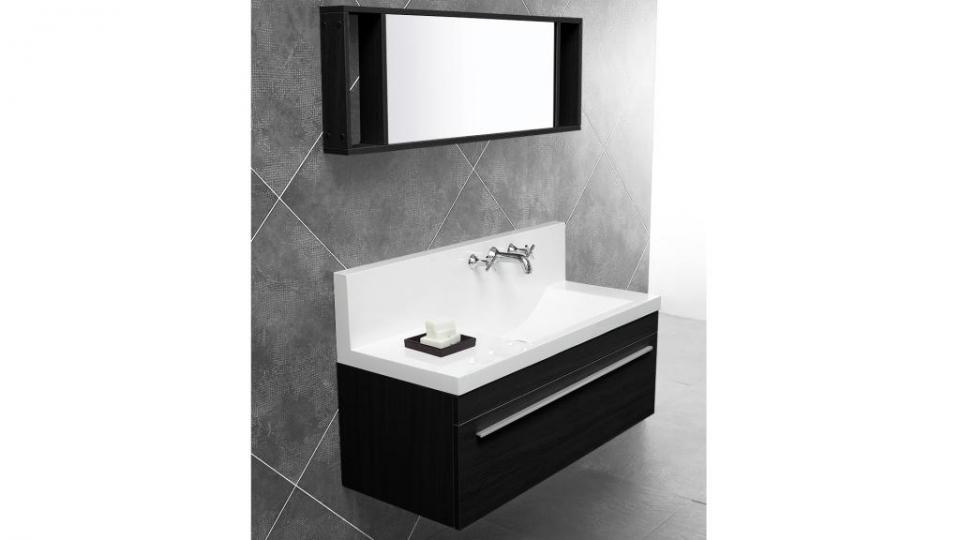 Ensemble de salle de bain design bois 115 cm Noemi