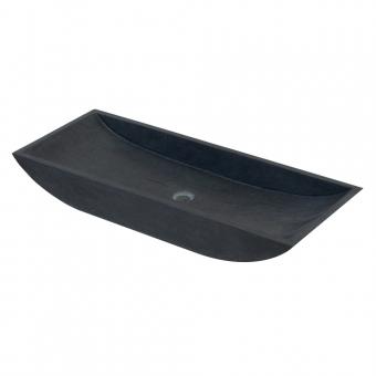 Vasque à poser en pierre naturelle en basalte noir