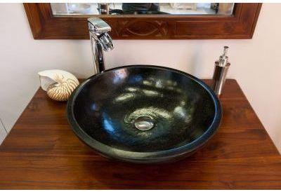 Vasque terrazzo ronde noire