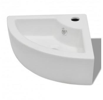 VidaXL Vasque à poser/ Lave Main Angle Blanc en cé
