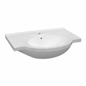 Plan de toilettes Prima de 65 avec trop-plein semi