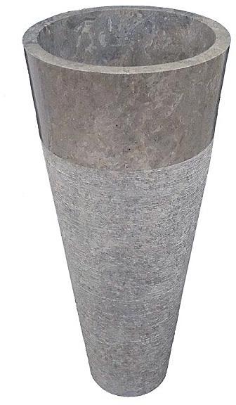 Vasque de salle de bains colonne sur pied en marbr
