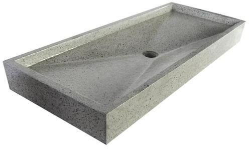 Grand plan vasque gris