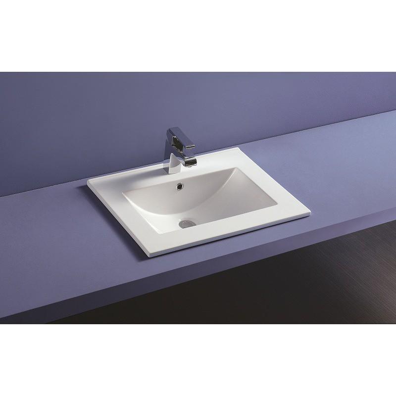 Plan vasque céramique à encastrer THIN profondeur