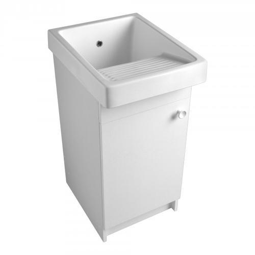 Meuble blanc pour bac à laver Blanc PLANETE BAIN -