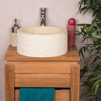 Vasque lave main à poser de salle de bain en marbre Vasque lave main à poser de