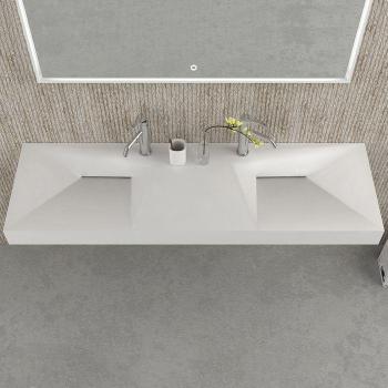 Double plan vasque solid surface SDWD38429 Double plan vasque solid surface