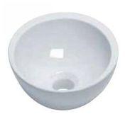 Vasque lave mains ronde 25,5 cm en céramique blanc