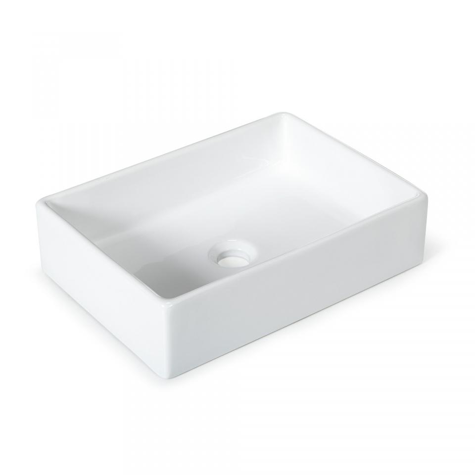 Vasque de salle de bains en céramique à poser {Cou