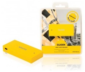 Lecteur de carte USB jaune Barcelona