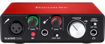 FOCUSRITE SCARLETT2-SOLO INTERFACE AUDIO USB - 2en