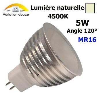 Ampoule spot Led MR16 6W 12V-24V AC DC Naturelle Ampoule spot Led MR16 6W 12V-24V