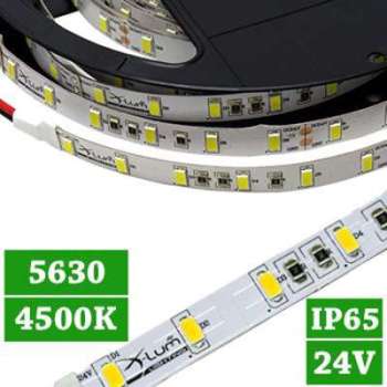 Bande Led flexible 5630 Naturel 4500K 24V Bande Led flexible 5630 Naturel