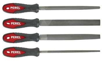 Jeu de limes pour acier - 20 cm/8 - 4 pcs - PEREL